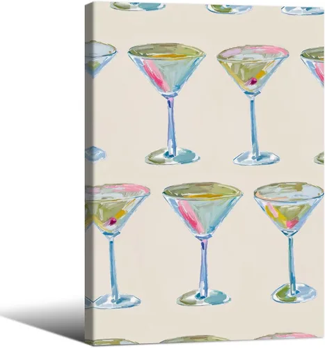 Miniatura 36 de Pósteres vintage de Martini rosa a la moda, cócteles, bebidas alcohólicas, impresiones artísticas de pared para el hogar, apartamento, cocina, bar