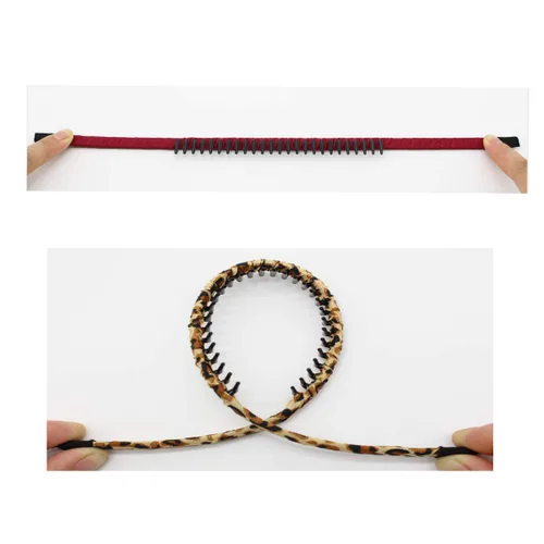 Miniatura 2 de JOBAND Diadema de Aro con Púas Multicolor, Diadema con Peine, Accesorios para el Cabello Suave y Cómodo, Antideslizante para Mujeres/Niñas