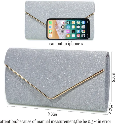 Miniatura 23 de Bolso de noche para mujer, bolso de fiesta brillante para mujer, bolso de fiesta de boda