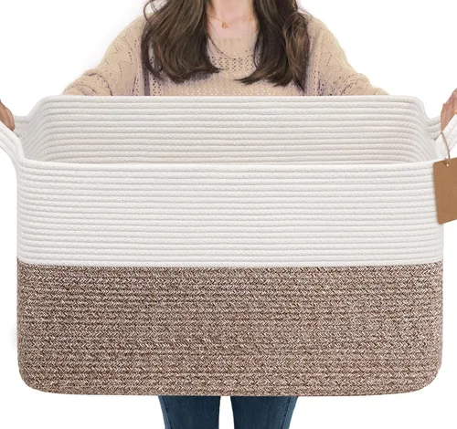 Miniatura 17 de Goodpick Cesta de Almacenamiento Negra para Estantes, Cestas Tejidas para Almacenamiento, Cestas de Almacenamiento de Juguetes para Niños, Cesta