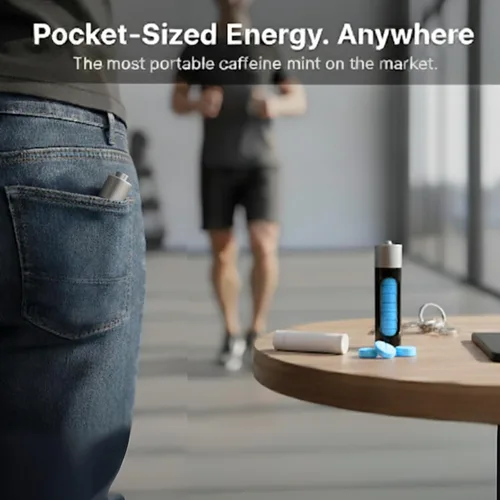 Miniatura 5 de Rally Energy Menta con cafeína, 60 miligramos de cafeína, energía instantánea, caramelo de menta con cafeína de aliento fresco, 0 azúcar, sabor