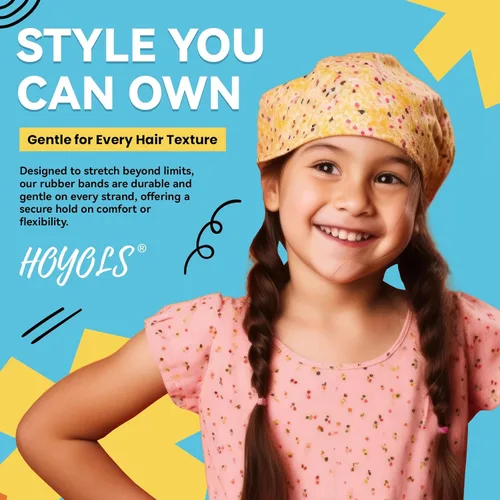 Miniatura 2 de HOYOLS Mini ligas elásticas para el pelo para niños pequeños, bandas de goma para coleta de caballo, para bebés y niñas (multicolor), TPU 1500 6.