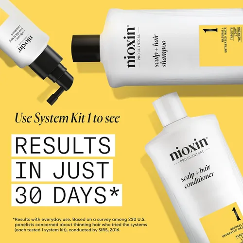Miniatura 4 de Nioxin Shampoo & Conditioner Liter Duo Sets Prepacks with Pumps Included Systems 1-4 For Natural, Colored, & Damaged Hair with Light to