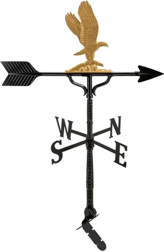 Miniatura 7 de Montague Metal Products Veleta de 32 pulgadas con adorno de águila de hierro sueca Hierro (Swedish Iron)