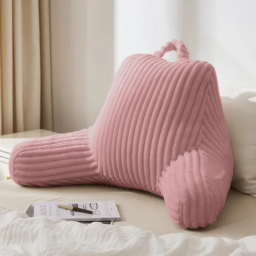 Miniatura 23 de Blissful Diary Almohada de lectura para sentarse en la cama, almohada de espalda de franela para adultos y niños, cojín de respaldo para sentarse