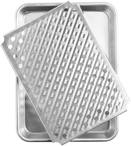 Miniatura 8 de Nordic Ware Naturals - Bandeja de media hoja de cara alta con horno multiusos y rejilla de refrigeración Hoja de lado alto + estante