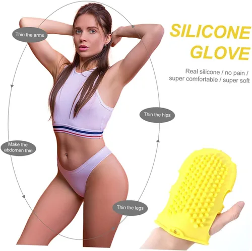 Miniatura 4 de FOMIYES 2 unids cepillo de guante de baño cuerpo de silicona exfoliante masajeador de mano guantes de ducha exfoliante guante de ducha exfoliante