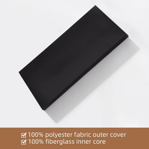 Miniatura 3 de FAHKNS Paneles de pared acústicos absorbentes de sonido: 48 "x24" x 2 "paneles de pared insonorizados de fibra de vidrio, paneles de aislamiento