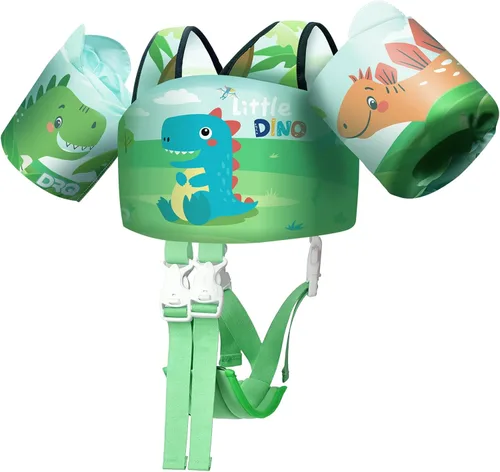 DRQ Chaleco de natación para niños pequeños, flotadores para niños de 22 a 66 libras, chaleco salvavidas para niños con arnés de hombro con alas de