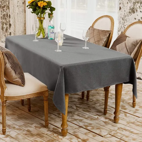 Miniatura 2 de BALCONY & FALCON Mantel Rectangular de Lino Sintético Impermeable Lavable Limpiable Cubierta de Mesa para Decoración de Mesa de Cocina Comedor