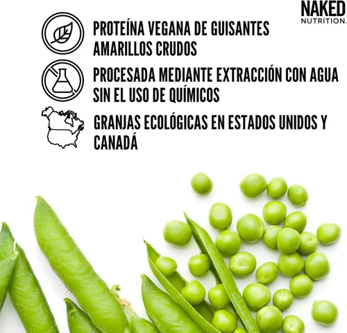 Miniatura 2 de Naked Nutrition - Proteína de chícharo aislado de granjas norteamericanas, 5 libras