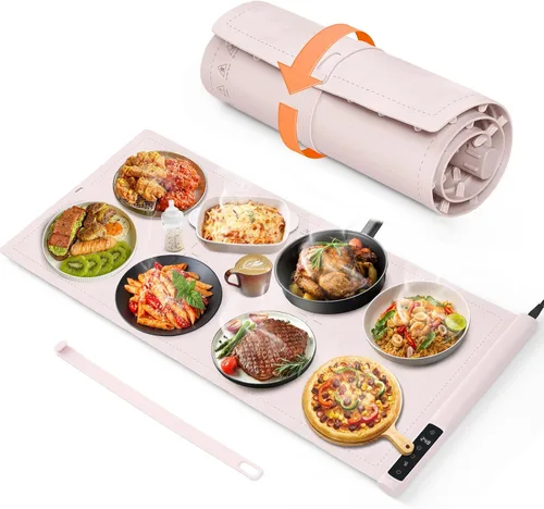 Miniatura 14 de Tapete de calentamiento para alimentos extra grande - 36"x16" bandejas de calentamiento eléctricas para buffets de fiestas, calentadores