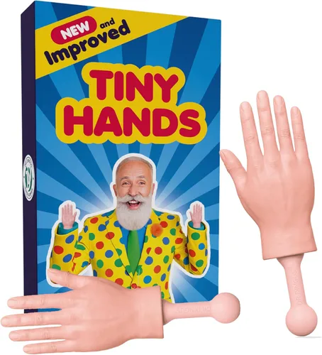 Tiny Hands (1 par, nuevo) - Marioneta pequeña pequeña mejorada para palillo de mano - Haz reír a cualquiera - Hilaridad de tamaño de bolsillo y