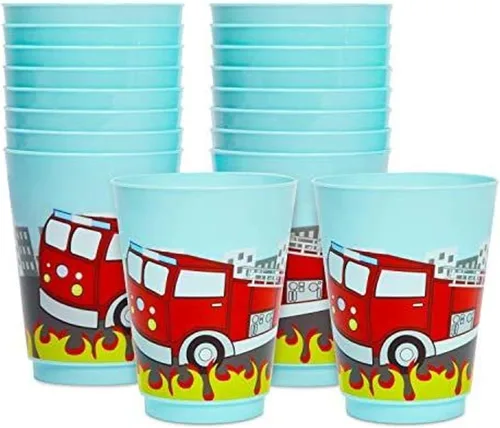 Miniatura 14 de BLUE PANDA Paquete de 16 tazas de plástico de animales de granja, corral para suministros de fiesta de cumpleaños (16 onzas)