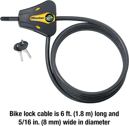 Miniatura 5 de Master Lock 8419DPF Candado de cable de pitón con llave, 1 paquete