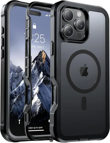 Miniatura 142 de jaroco - Funda magnética compatible con MagSafe para iPhone 11 de 6.1 pulgadas; protección de grado militar contra caídas, de doble capa