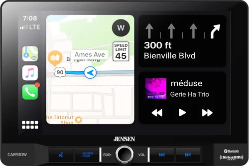 Miniatura 2 de Jensen CAR910W 9 pulgadas Mechless receptor multimedia con inalámbrico y con cable Apple CarPlay l Soporta dispositivos Android l SiriusXM-Ready l