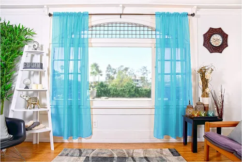 Miniatura 8 de All American Collection - cortinas Doli transparentes, 2 unidades Blanco