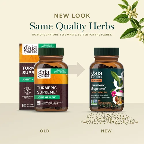 Miniatura 6 de Gaia Herbs Turmeric Supreme Joint Health - Suplemento de apoyo articular con pepino, quercetina, pimienta negra, raíz de jengibre, curcuminoides