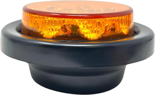 Miniatura 5 de All Star Truck Parts ] Kit de 10 luces LED redondas ámbar de 2.5 luces de marcador lateral, 13 diodos, con ojales, alambre, coleta, camión