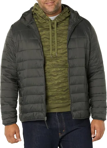 Miniatura 4 de Tienda Essentials Men's Lightweight Water-Resistant Packable Hooded Puffer Jacket