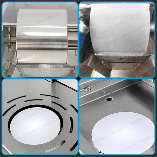 Miniatura 5 de Kolice Máquina de hielo afeitado comercial de 407 libras/día de refrigeración por aire - Fabricante de cono de nieve resistente con pantalla táctil