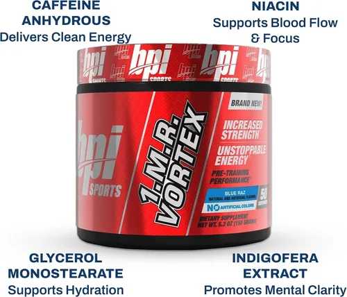 Miniatura 3 de BPI Sports 1.M.R Ultra Concentrado polvo para antes del ejercicio, 4.9 oz., Azul Raz, 1, 1