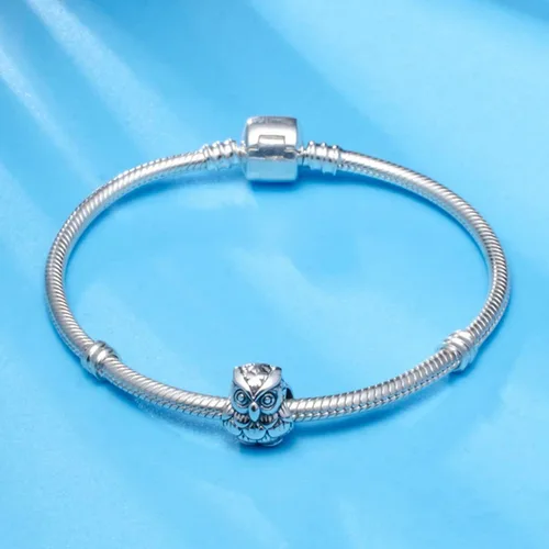 Miniatura 3 de Animal Pets Charm - Dije de plata de ley 925 con bonito conejo, búho nocturno, pájaro volador, unicornio mito, paloma pájaro de la paz, manta raya