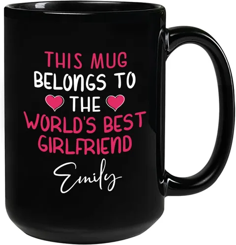 Miniatura 11 de Taza de cerámica personalizada con nombre de novio, Being My Boyfriend Is Really The Only Gift You Need Cups, tazas personalizadas para novio o él