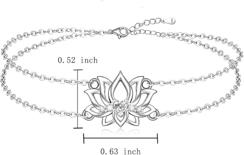 Miniatura 6 de Chakra Anklets Pineapple Lotus Flower Flamingo Ankle Bracelet Sea Turtle for Women 925 Sterling Silver Jewelry Birthday Gifts