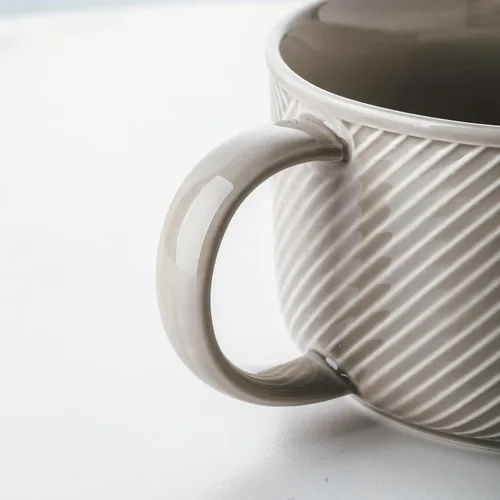 Miniatura 6 de Tazón de sopa de cerámica con asa: taza extra grande apta para microondas de 38 onzas para avena, cereales, desayuno, preparación de comidas