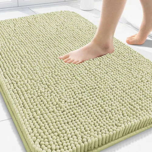 Miniatura 174 de Arotive Alfombras de baño de felpilla extrasuaves y absorbentes, de 24 x 16 pulgadas, lavables a máquina, parte trasera de goma antideslizante