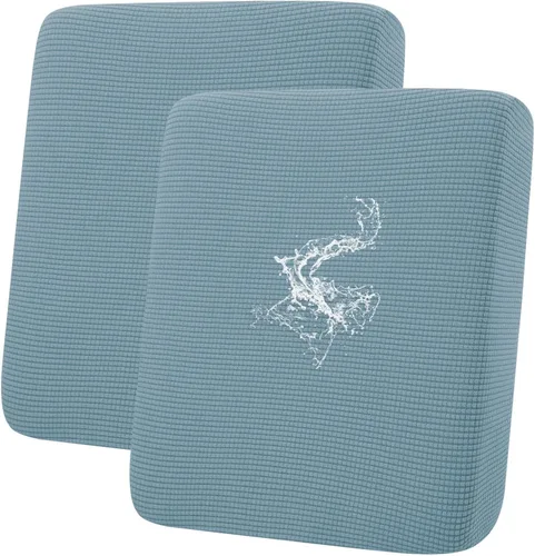 Miniatura 117 de hyha Fundas impermeables para cojines de sofá para mascotas, funda antideslizante para asiento de sofá para perros lavable, tela de jacquard Gris