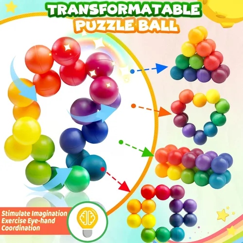 Miniatura 4 de Juguetes sensoriales para autismo Huevos de Pascua de ansiedad para niños pequeños, relleno de cesta de Pascua para niños, bola de ansiedad