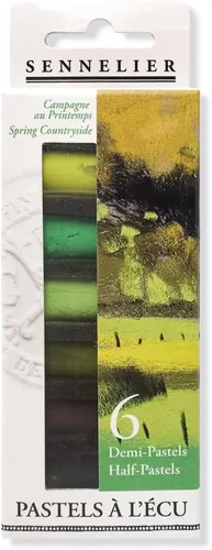 SENNELIER Pastel francés extrasuave para artistas profesionales, medio pastel primaveral, juego de 6 MUELLE