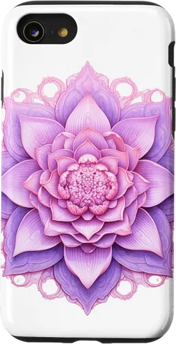 Miniatura 13 de iPhone 13 Pro Max Lotus Flower Mandala Circle Pink Yoga Meditation Case
