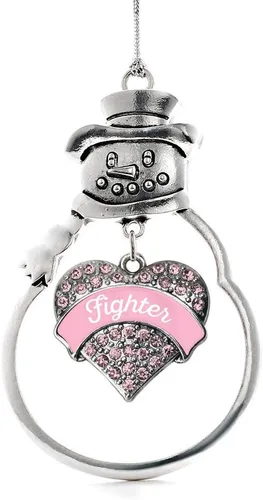 Miniatura 169 de Colgante de plata con diseño de Detroit con forma de corazón y muñeco de nieve con circonitas cúbicas