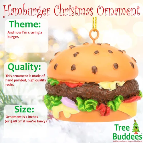 Miniatura 2 de Tree Buddees Decoración navideña de comida para hamburguesas