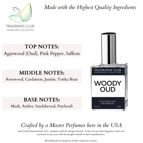 Miniatura 4 de Woody Oud Luxury Inspired 1.9 Oz EDP, cálido aroma a madera para hombres