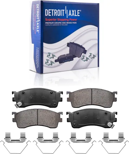 Miniatura 27 de Detroit Axle - Kit de frenos delanteros para Toyota 2007-2016 Tundra, 2008-2016 Sequoia, Pastillas de freno cerámicos para pinza de freno de disco