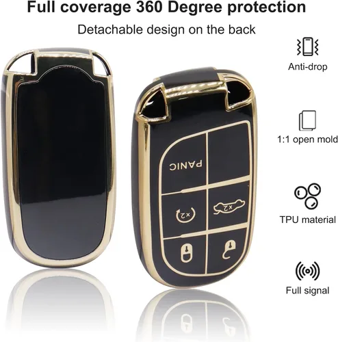 Miniatura 2 de Elegananccy para Funda de Llavero de Jeep, Negro