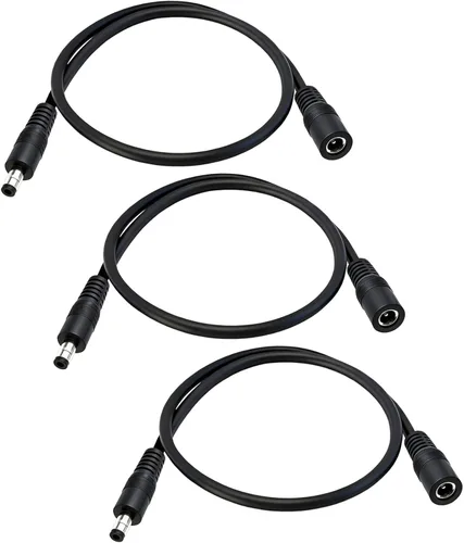 Miniatura 10 de Cable de extensión macho a hembra de 1 pie DC5.0.197 x 0.098 in, 19 V 24 V, cable de extensión macho a hembra, conector DC5525 de alimentación