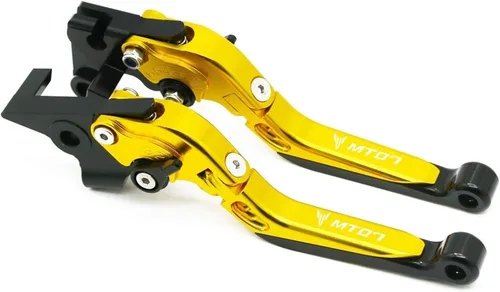 Miniatura 24 de Para Yamaha MT-07 FZ-07 FZ07 MT07 FZ 07 2014 2023 motocicleta ajustable plegable extensible embrague palancas de freno de embrague (color : 1)