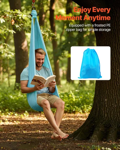 Miniatura 6 de VEVOR Aerial Silk & Yoga Swing, Aerial Yoga Hammock Kit with 100gsm Nylon Fabric, Full Rigging Hardware & Easy Set-up Guide, Antigravity Flying for
