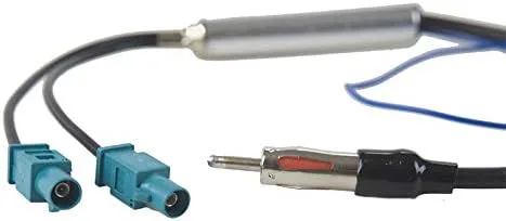 Miniatura 2 de Antena de radio especial para coche, AM/FM, amplificador de señal de audio, cable de refuerzo de cable dual Fakra adaptador aéreo reemplazo para Audi