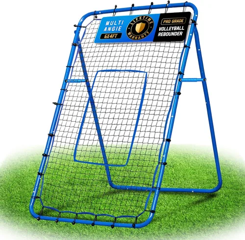 Miniatura 10 de Volleyball Lacrosse Rebound Net Pro, WINTHAI Lacrosse Rebounder for Backyard, 7x4FT/6x4FT/4x4FT Bounce Back Net with Target Strike Zone, Easy Quick