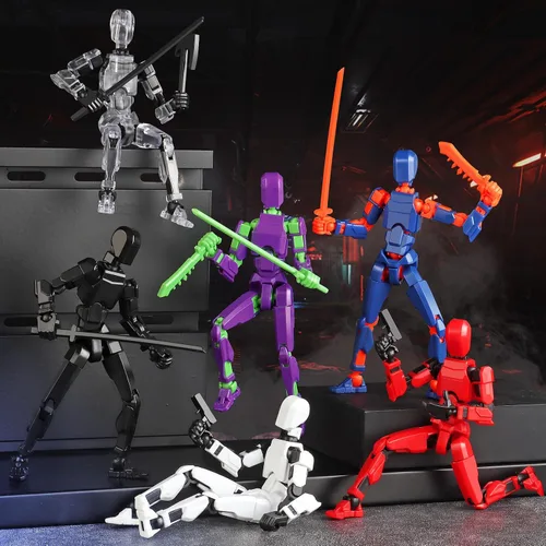 Juego de 13 figuras de acción, 6 figuras de acción T-Robot 13, Titan 13, juguetes impresos en 3D articulados, para entusiastas del modelaje, etc.