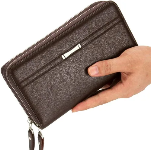 Miniatura 3 de Hebetag Cartera de cuero para hombre, organizador de muñeca