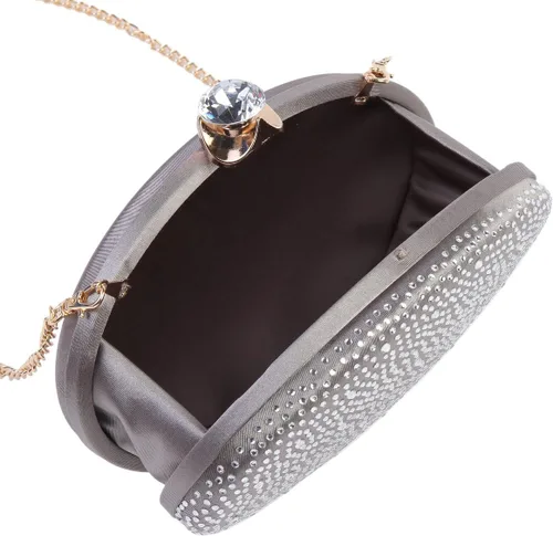Miniatura 4 de Damara Womens Oval brillantes parte posterior suave Noche Bolsa
