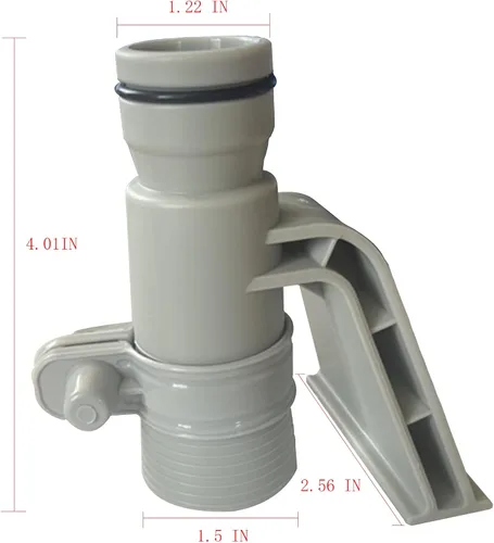 Miniatura 5 de Boquilla de chorro de agua de entrada de 1.25 pulgadas y soporte de manguera de filtro de salida, abrazadera de tubo, filtro de piscina, repuesto